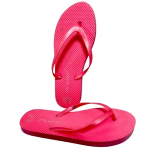 Sandali da spiaggia estivi Primark infradito donna rosa brillante slip-on UK - Foto 1 di 11