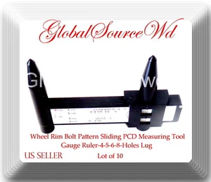 Wheel Rim Bolt Pattern Sliding PCD Measuring Tool Gauge Ruler-4-5-6-8-Holes Lug - Picture 1 of 1