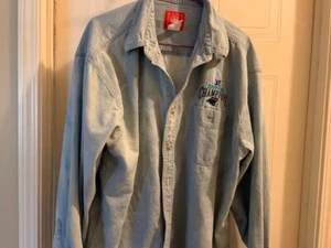 Carolina Panthers 2003 NFC Championship Womans Button Down Shirt Size 2XL - Picture 1 of 4