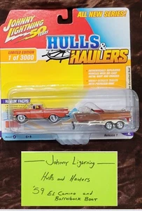 Johnny Lightning Hulls & Haulers 59 El Camino W Wooden Boat Rare 1 Of 3000 - Bild 1 von 2
