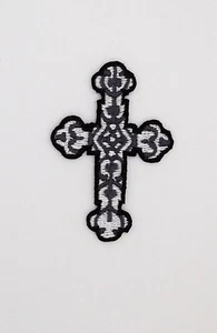 Cross Iron On Embroidered Patch Applique/Religious/Spiritual/Symbolic - Picture 1 of 1