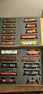 20 CN National Freight Cars In A Very Nice Storage Box - Picture 1 of 2