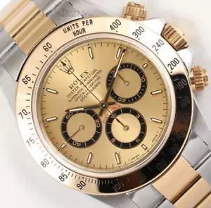 Rolex Daytona 16523 dos tonos 18k/SS ostra 40 mm esfera champán movimiento Zenith - Imagen 1 de 6