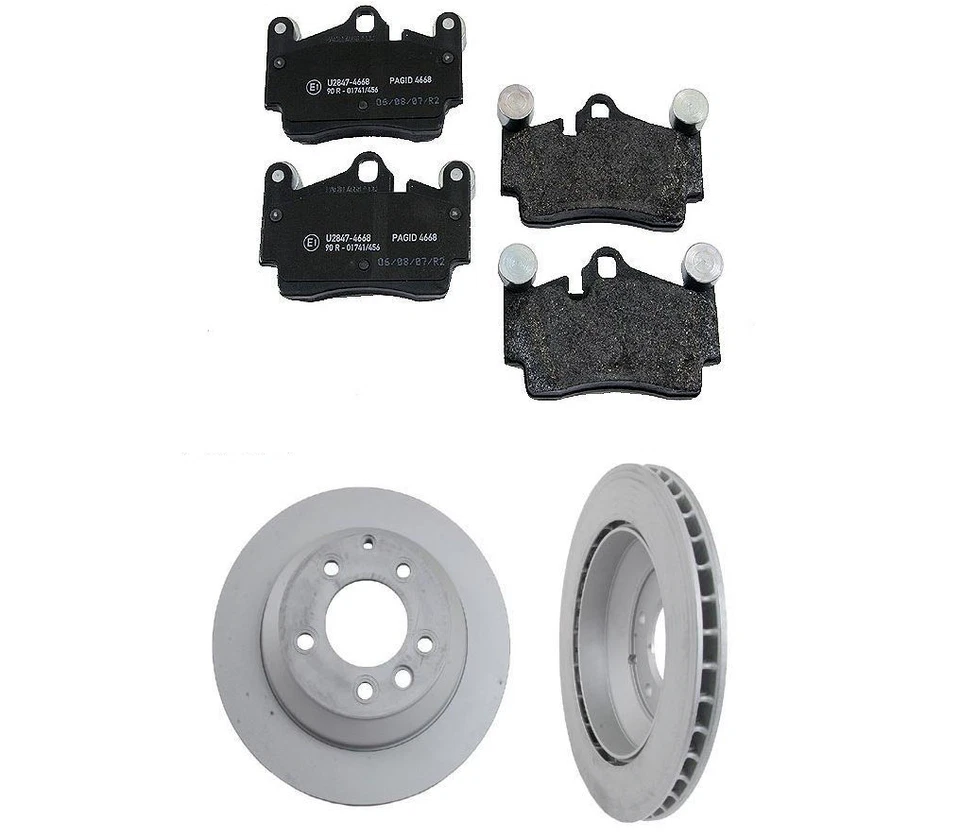 2 件 PAGID 后刹车盘转子套件和刹车片套装适用于保时捷 (VERiFy) CAYENNE — 第 1/4 张图片