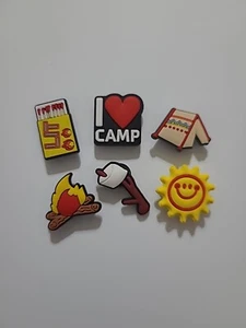 Camping Zelt Smores Feuer Gummi Schuh Charms für Crocs Cupcake Topper 6 Stck. - Bild 1 von 5