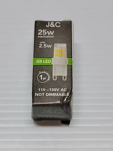 J&C 25W equivalent only 2.5 Watt G8 LED 110-130V NOT DIMMABLE LH-SMD-X-2.5W - Picture 1 of 4