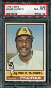 1976 Topps Baseball # 520 Willie McCovey (NM-MT) PSA 8 - Picture 1 of 2