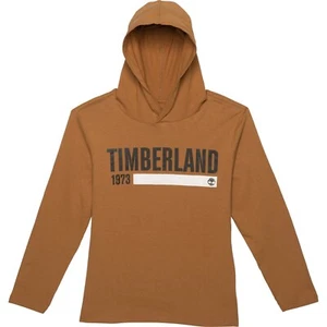 TIMBERLAND Work HOODED Long Sleeve SHIRT  T-Shirt Boys Size MEDIUM 10 / 12 NEW - Picture 1 of 5