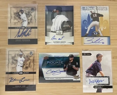 Leaf Baseball Lot of 6 Autographed Leaf Certified Cards - Cone, Lee ++ 6 Cards - Image 1 of 2