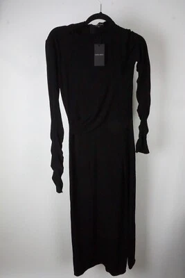 Vestido Giorgio Armani Negro Sólido Mezcla Viscosa Talla 2 EE. UU. 38 NUEVO Foto 1 de 4