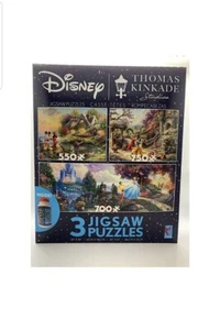 Thomas Kinkade Disney Princesses Minnie 3-in-1 550-750 pc Jigsaw Puzzles New - Picture 1 of 3