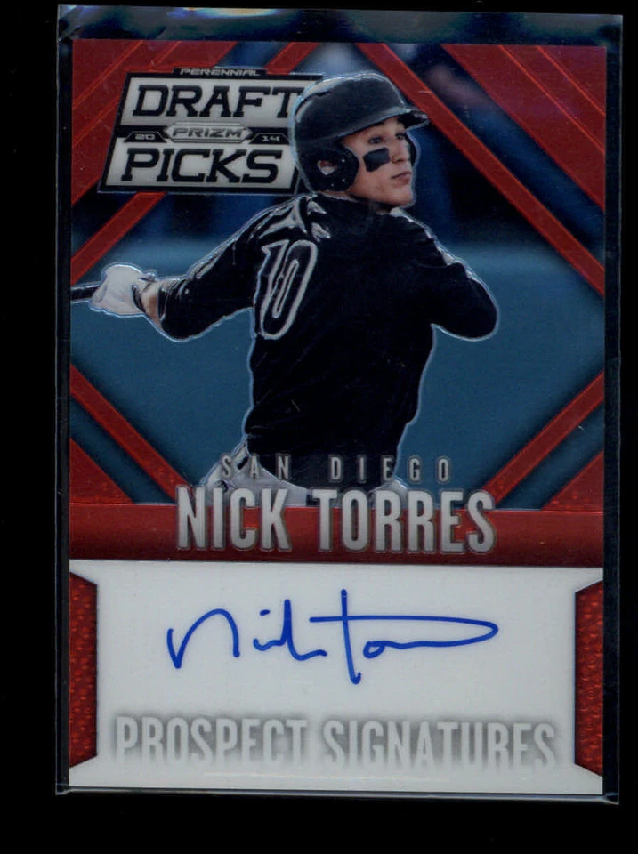 NICK TORRES 2014 PRIZM PERENNIAL DRAFT PICKS PRIZMS RED AUTO RC #060/100 AD5088 - Image 1 of 1