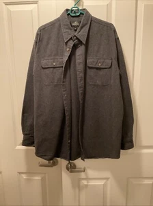 Redhead Mens Cotton/Flannel “Wool-Like” Button Shirt Gray Size LT Hong Kong NWOT - Picture 1 of 3