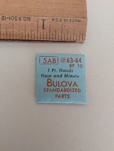 Vintage ORIGINAL Bulova Hour and Minute Hands #63-64 BFl0 5AB Sealed! - Picture 1 of 4