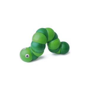Kurt Naef Juba caterpillar worn toy wooden kids children GREEN Xavier Clippeleir - Picture 1 of 8