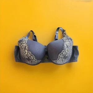 Sujetador Cacique Boost Balconette encaje superpuesto con aros azul 46D - Imagen 1 de 20