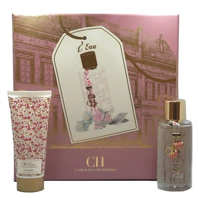 CAROLINA HERRERA CH L'EAU 2 PIECE GIFT SET EAU DE TOILETTE SPRAY 100ML NIB - Image 1 of 2