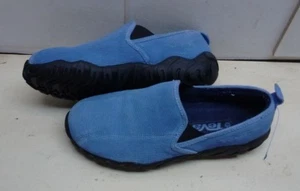 Teva Blue Leather Slip On Loafer Sneaker Ballet Flat Driving Women's Shoes 8M 39 - Picture 1 of 9