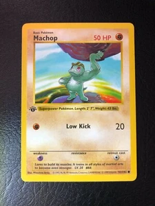 1999 Pokemon Game #52 Machop 1st Edition Base Set Card TCG WOTC - Picture 1 of 12