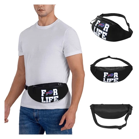 Buffalo Bills For Life Running Belt Outdoor Camping Waist Bag Hiking Zip Bag Cover