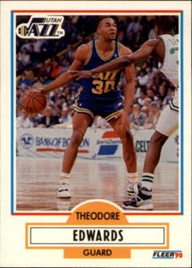 1990-91 Fleer Basketball #185 Blue Edwards RC