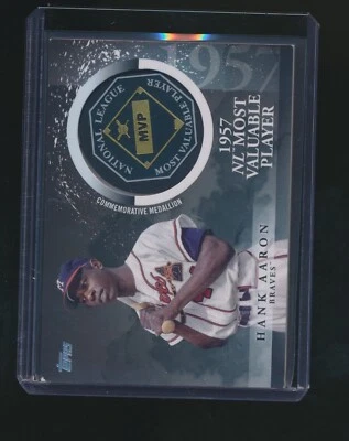 HANK AARON 2023 TOPPS NL MVP AWARD WINNER MEDALLION RELIC #MVP-HA - Image 1 of 2