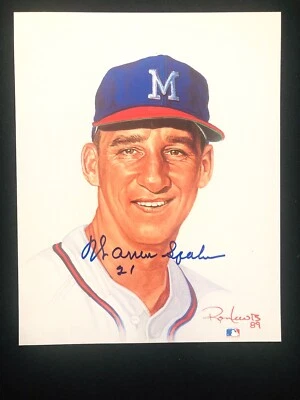 RETRATO LEYENDAS VIVAS #11 IMPRESIÓN 8X10, FIRMADO WARREN SPAHN 21 (TEMPORADAS JUGADAS) Foto 1 de 3