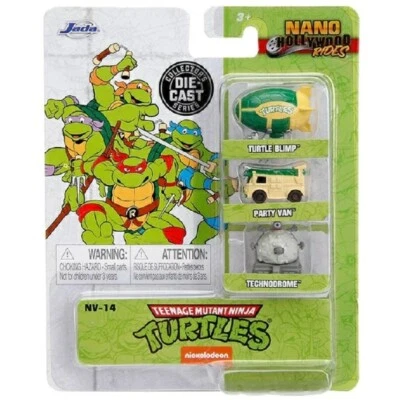 JADA TOYS Jada Nano 31790 Teenage Mutant Ninja Turtles-3 Piece Set-Blimp/van/technodrome