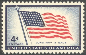 Scott 1094, the 1957 4¢ American Flag Issue - MNH - Picture 1 of 1
