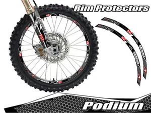 19 & 21 INCH DIRT BIKE RIM PROTECTORS WHEEL DECALS TAPE GRAPHICS MOTORCYCLE - Picture 1 of 1