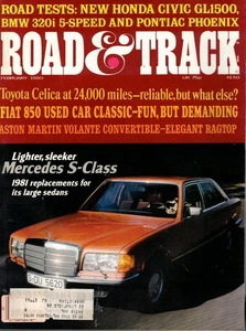 ROAD & TRACK~ Feb 1980 ~ Honda Civic, Toyota Celica, BMW 320i, Fiat 850, Volante - Picture 1 of 2