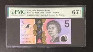 Banco de la Reserva de Australia 2016 selección de 5 dólares #62a PMG 67 EPQ #691 raro - Imagen 1 de 2