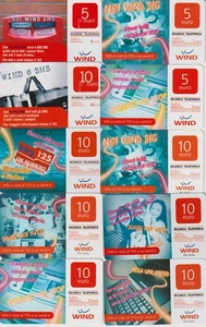 Lotto 32 schede telefoniche ricarica carta WIND dal 2011 al 2021 euro 5 10 - Imagen 1 de 8
