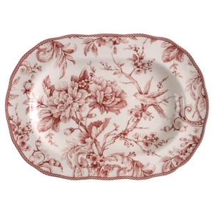 222 Fifth Adelaide Maroon Oval Serving Platter 10383732 - Picture 1 of 1