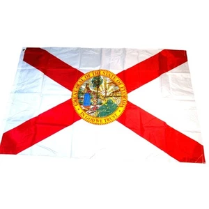 Florida Staatsflagge 3 x 5 Fuß Polyester Gold Metall Ösen doppelseitig - Bild 1 von 4