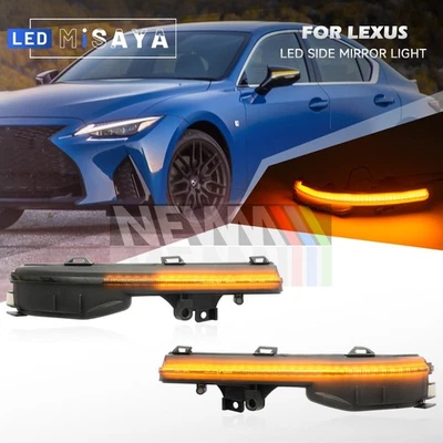 Lámpara de señal de giro de espejo lateral LED negro dinámico para Lexus ES350 IS350 RC350 UX200 Foto 1 de 4