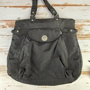Baggallini Large Carryall Travel Tote Bag Unisex Charcoal - Pre-owned - Picture 1 of 5