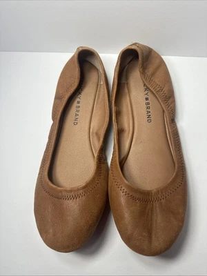 Lucky Brand EMMIE Women's Shoes Leather Ballet Flats Size 9 Brown EUR 39 - Image 1 of 4