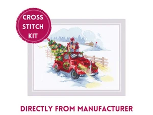 RIOLIS Counted Cross Stitch Kit 1906 To the Holidays-Christmas Car full of Gifts - Picture 1 of 9