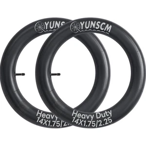 14 Zoll Fahrradschlauch 2erPack Kinderfahrrad Elektrofahrrad Schwarz 14x1.75 ... - Bild 1 von 2