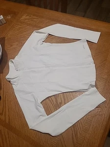 Super Cute Girls Athletic Jacket Full Zip White NEW IN BAG - Picture 1 of 4