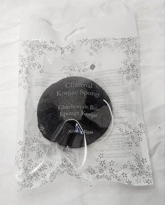 100 Percent 100% Pure Konjac Charcoal Sponge Face Cleansing Facial Skin Care - Image 1 of 3