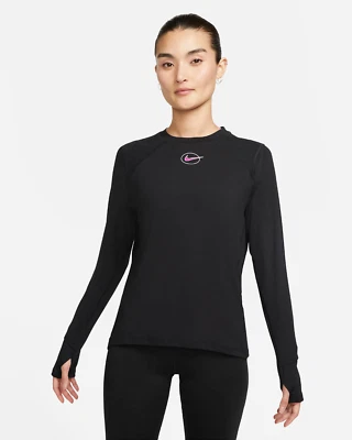 Nuevo con etiquetas Camiseta para correr Nike Dri-Fit Icon Clash para mujer manga larga floral talla grande Foto 1 de 4