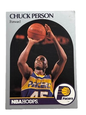 Excelente: Tarjeta coleccionable vintage 1990-91 NBA HOOPS Chuck Person Indiana Pacers Foto 1 de 2