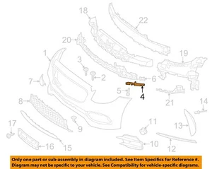 MERCEDES OEM 2018 E400 Front Bumper Grille Grill-Side Retainer Left 2388856300 - Picture 1 of 2