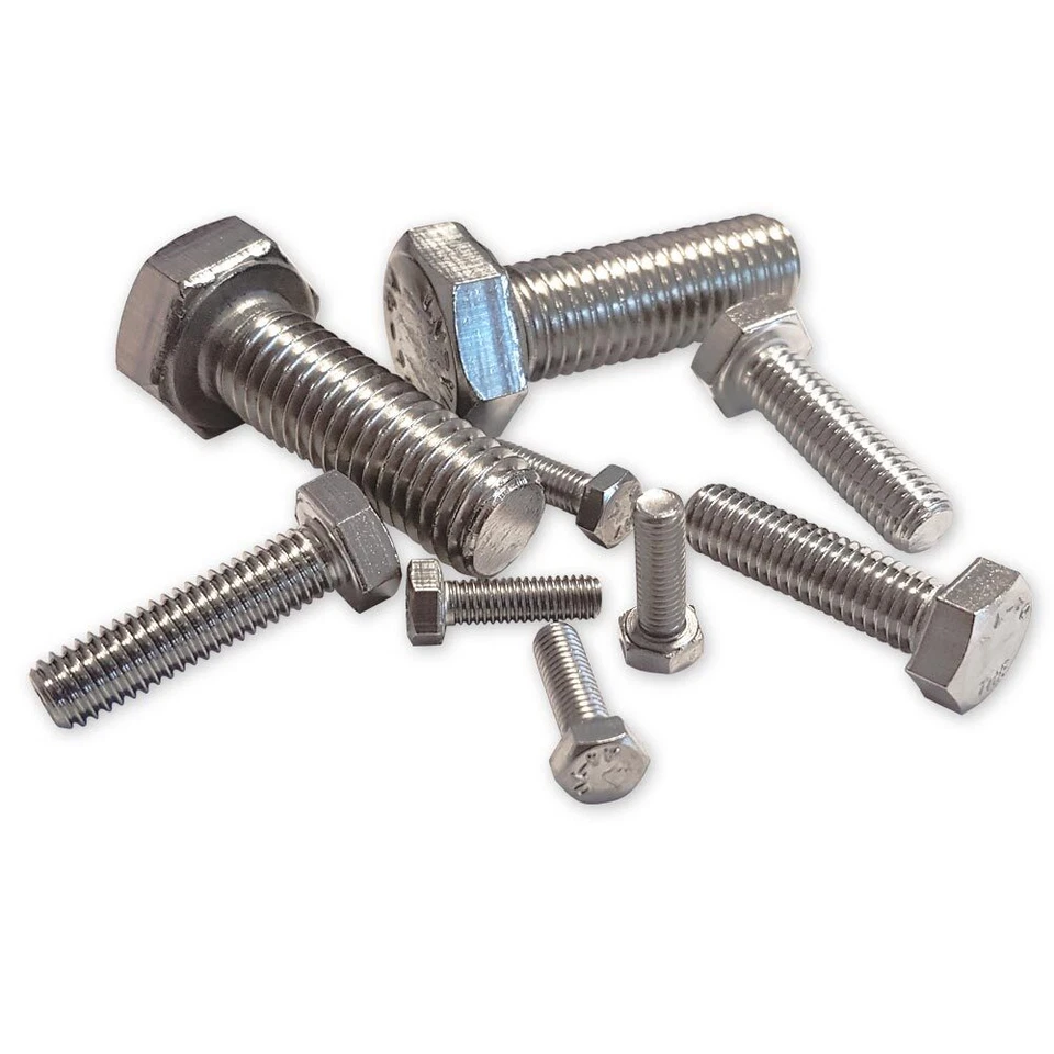 OC-PRO VIS INOX A4 TETE HEXAGONALE DIN 933 - LOT DE VIS 6 PANS AU CHOIX Ø 5 À 16 MM