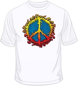 Peace Sign - Amoeba  T Shirt You Choose Style, Size, Color 10899