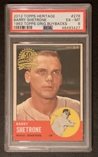 2012 Topps Heritage 50th Anniversary Buyback 1963 Barry Shetrone PSA Senators