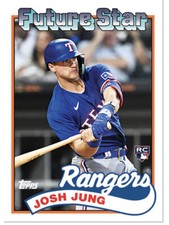 2023 JOSH JUNG TBT Throwback Thursday 1989 Topps Future Stars Set 34 RANGERS