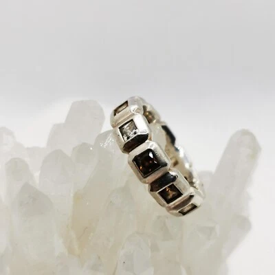 Esprit Stilvolle Rauchquarz Damenring Sterlingsilber Gr. 57 - Bild 1 von 4